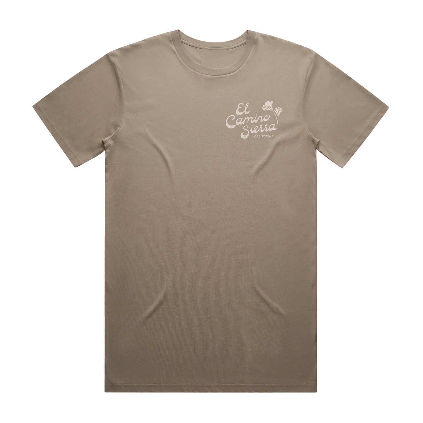 El Camino Sierra Mountain Highway 395 Tee, Taupe