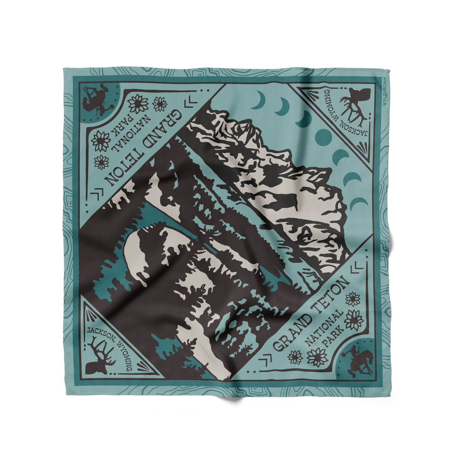 Grand Teton Bandana, Light Blue