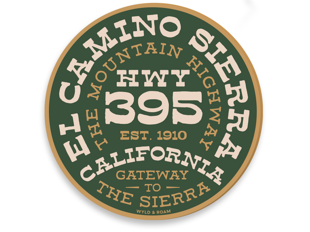 Highway 395 Sticker Forest Green