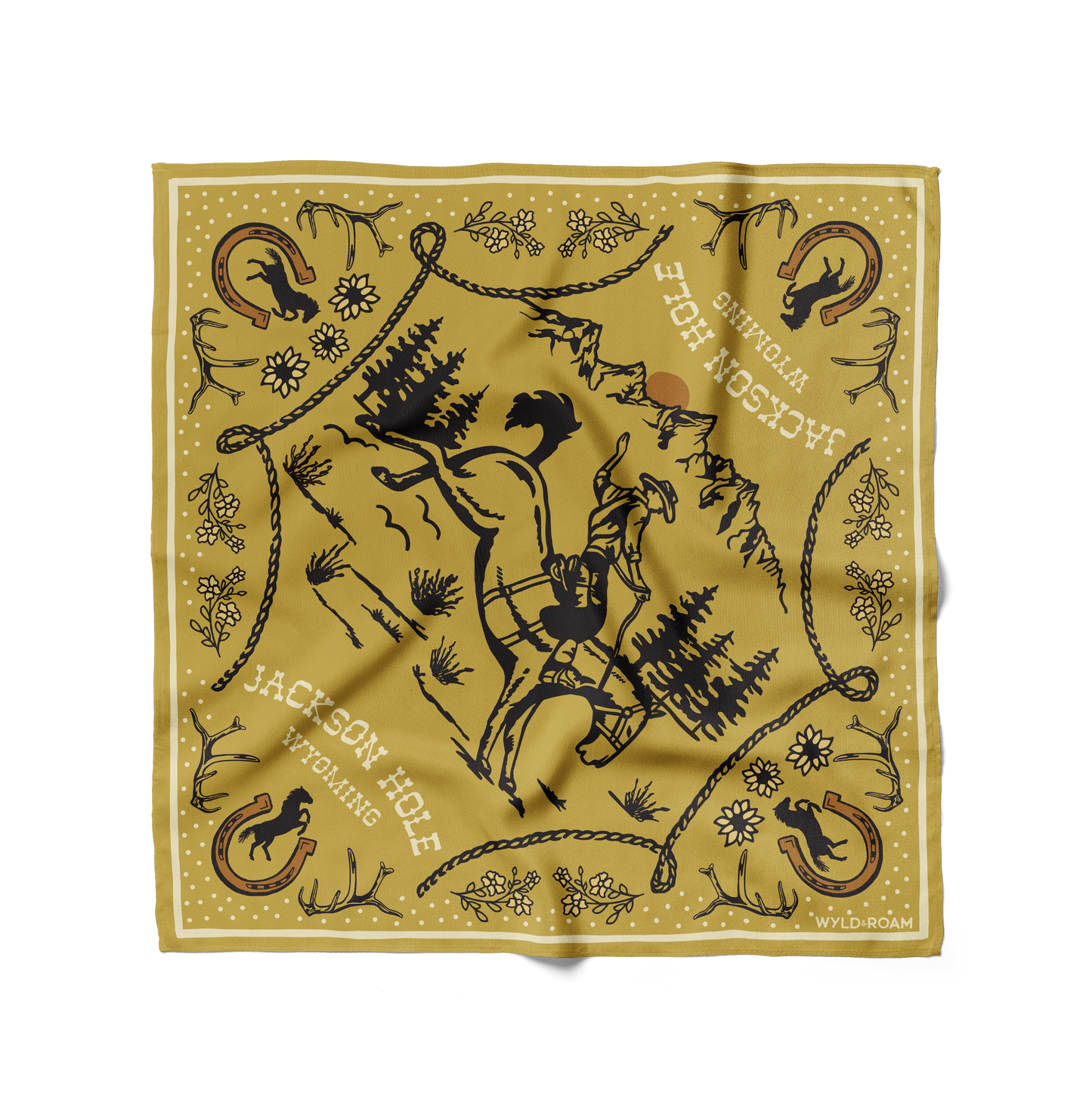 Jackson Hole Bandana, Gold