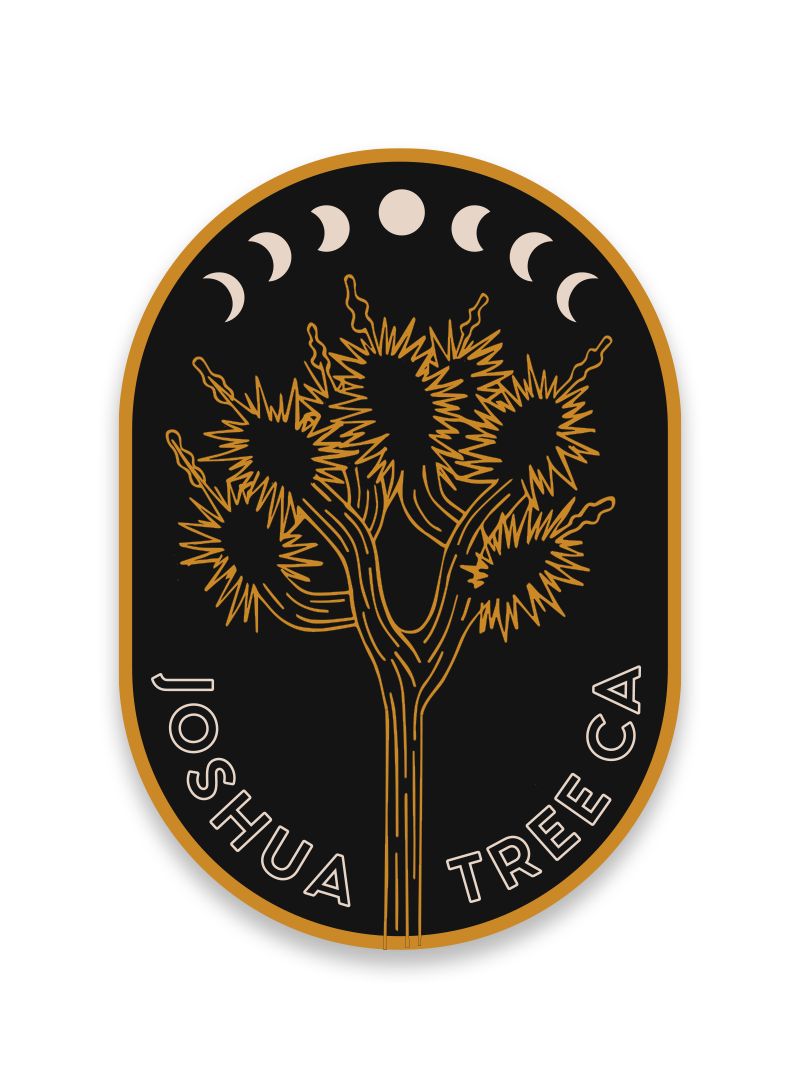 Joshua Tree Moon Phases Sticker