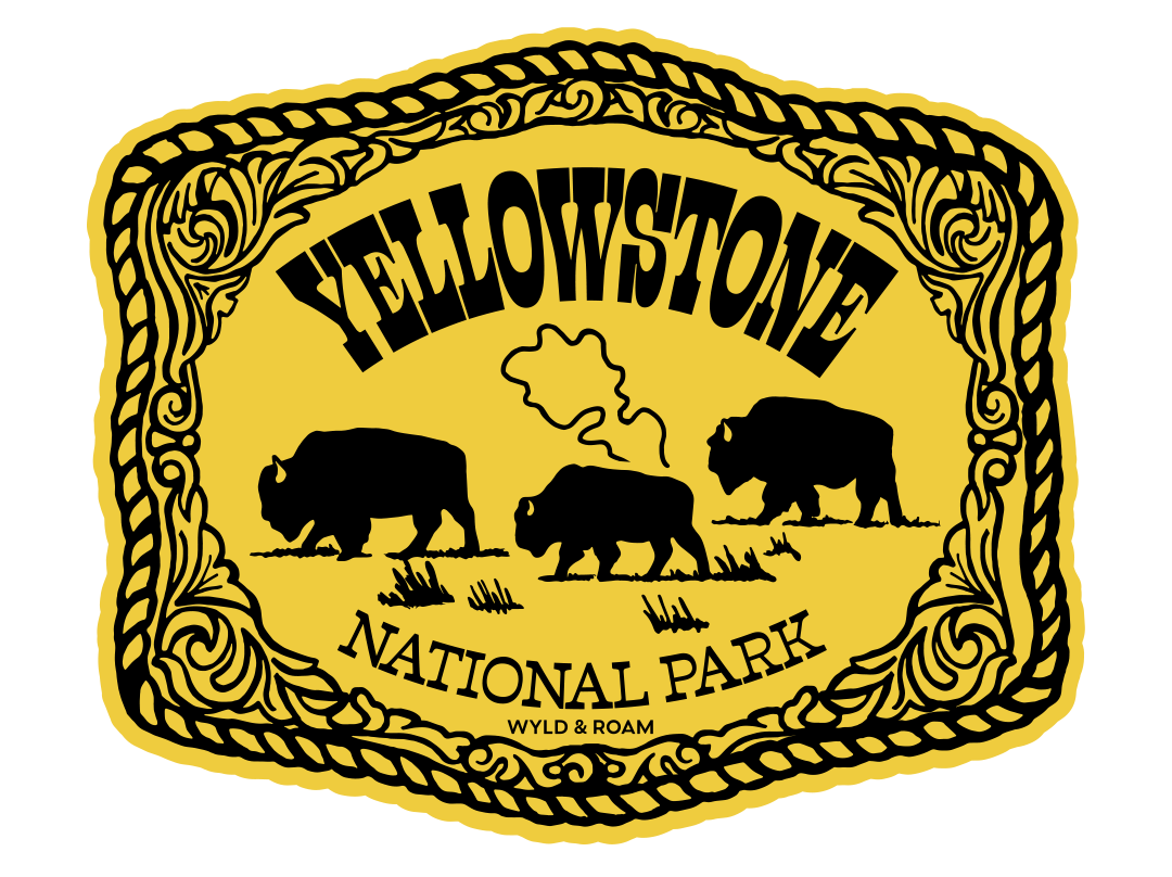 Yellowstone Wyoming Bison Herd Sticker