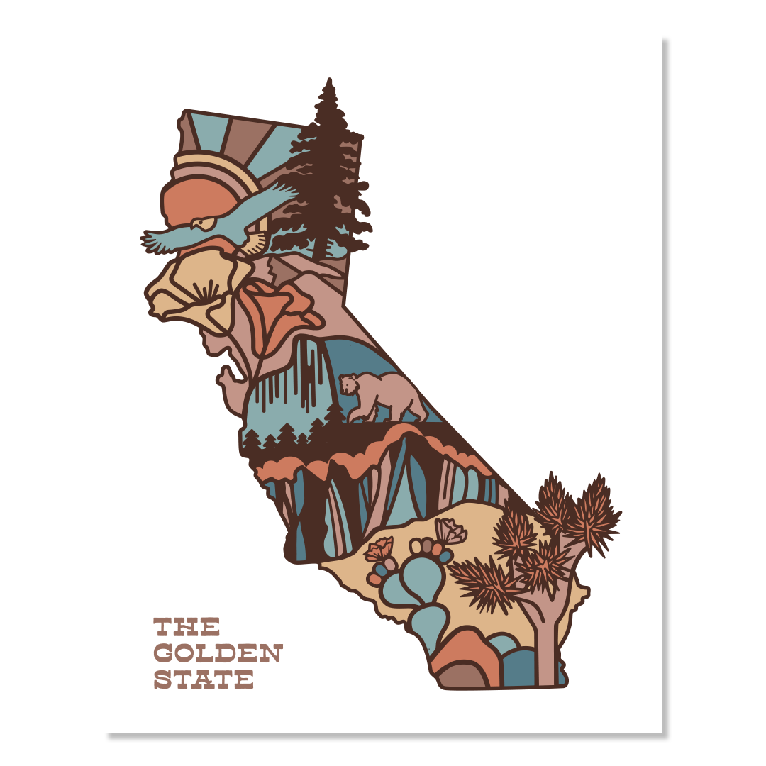 California Golden State Poster