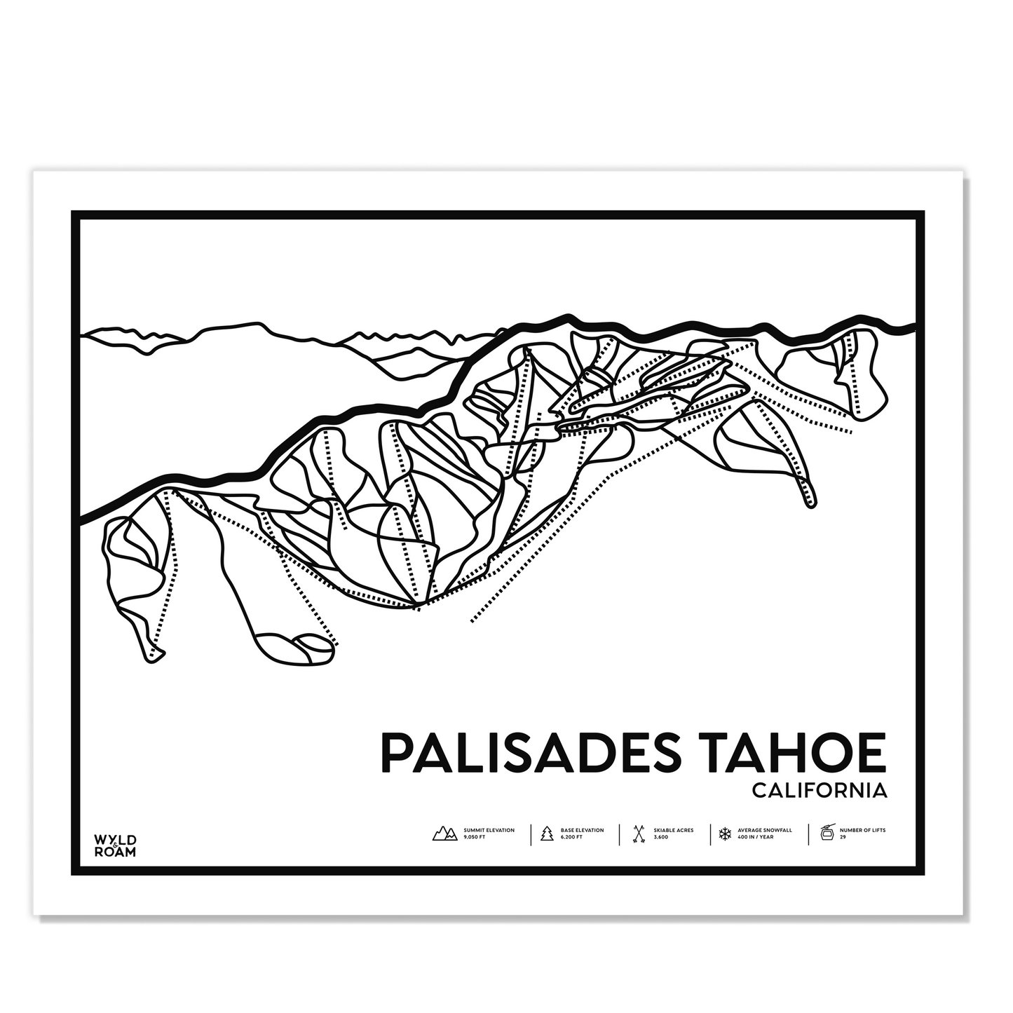Palisades Tahoe Trail Map