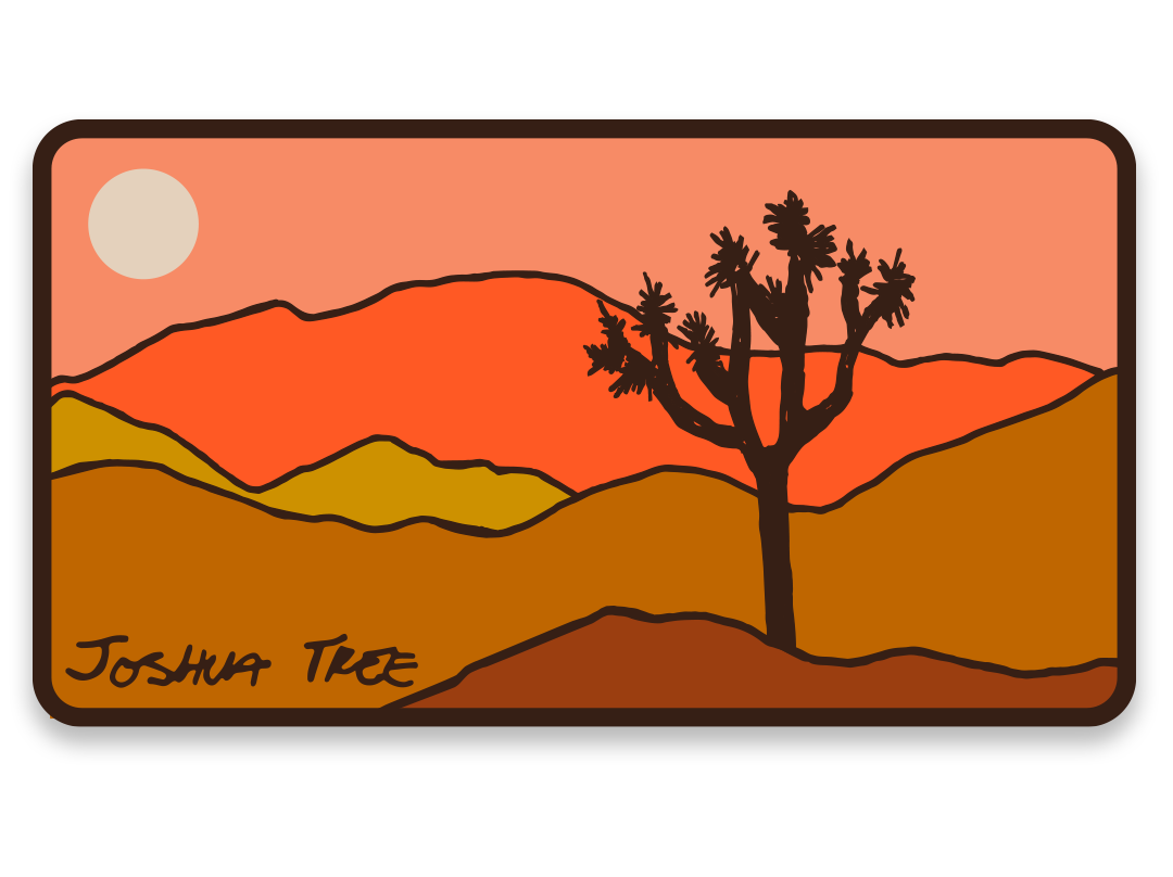 Joshua Tree Mountain Layers Sticker