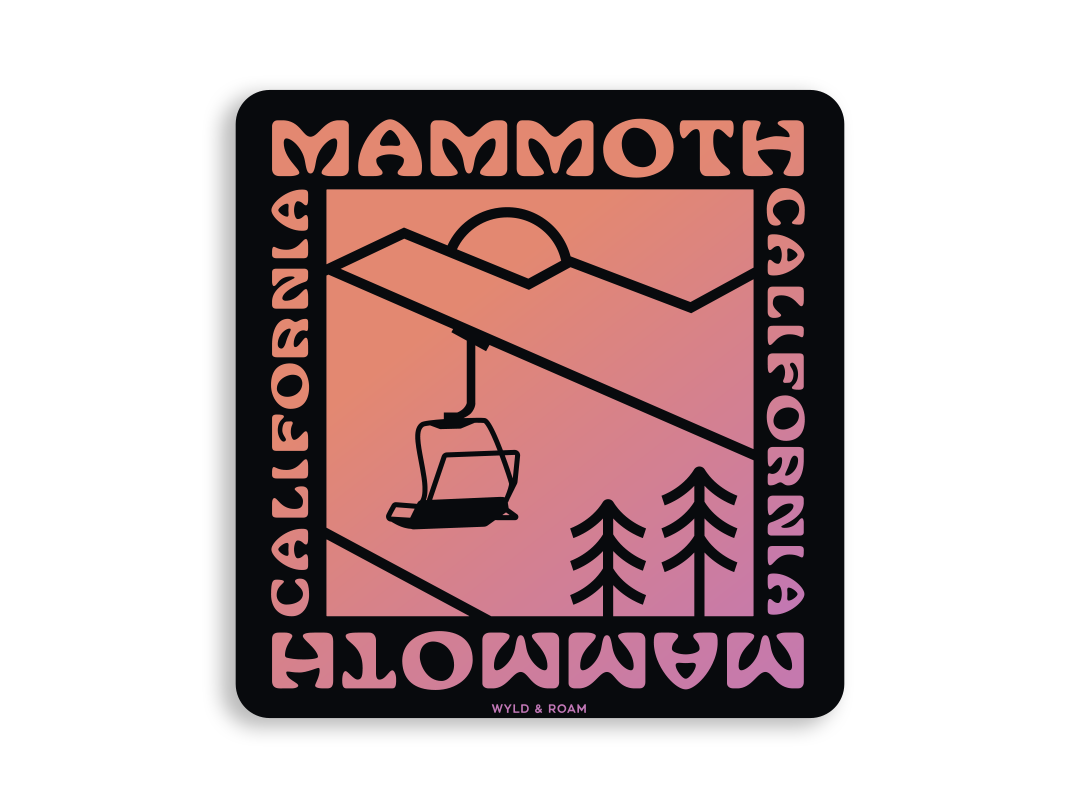 Mammoth Script Sticker Mammoth California Sticker – Wyld & Roam