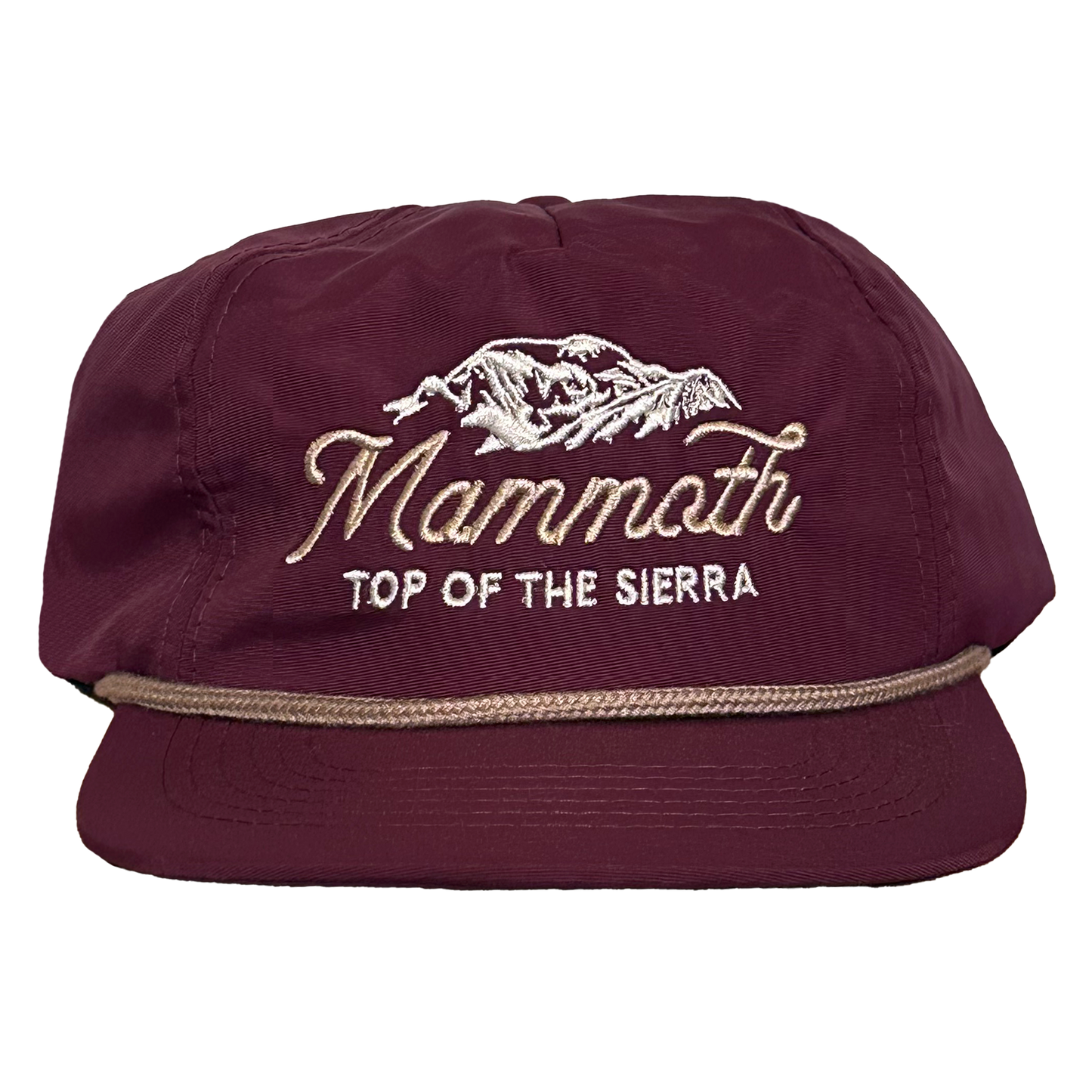 Mammoth 5 Panel Maroon Hat
