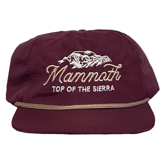 Mammoth 5 Panel Maroon Hat