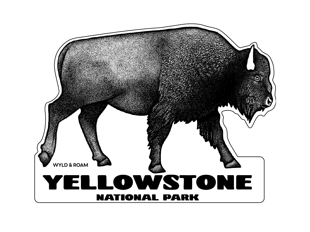 Yellowstone Wyoming Bison Sticker