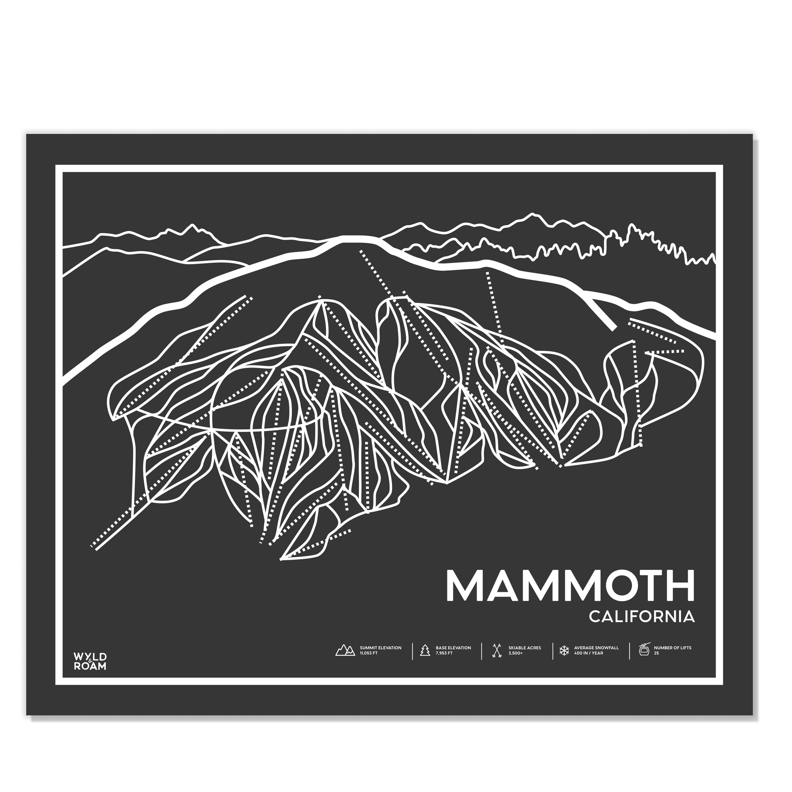 Mammoth Trail Map Wyld Roam   Mammoth Web Black 